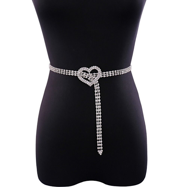 Rhinestone bälte metallspänne midjeband 02 02 02