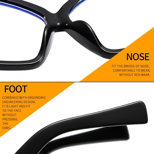 Anti-Blue Light Glasses Ylisuuret silmälasit VALKOINEN White