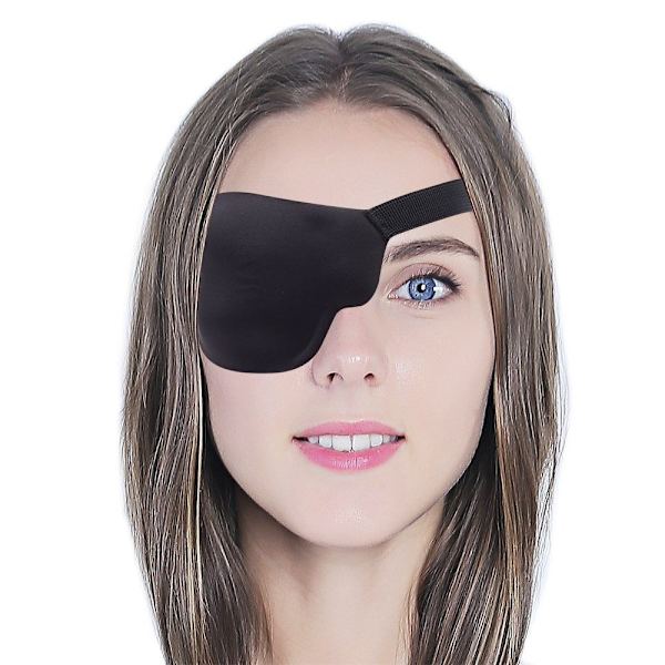 2 stk Amblyopia Øjenmaske Blindfold SORT HØJRE ØJE HØJRE ØJE black right eye-right eye