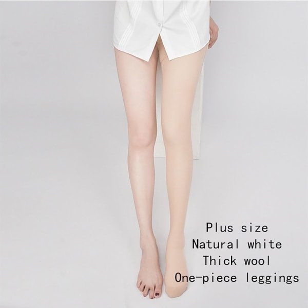 Strømpebukser Størrelse Plus Step-on Feet Leggings HVID 80-130KGONE WHITE 80-130KGONE PIECE-ONE PIECE