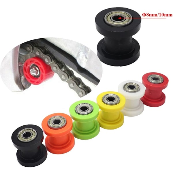 Vetoketjun rullan hihnapyörän liukupyörä PUNAINEN 10 mm Red 10mm