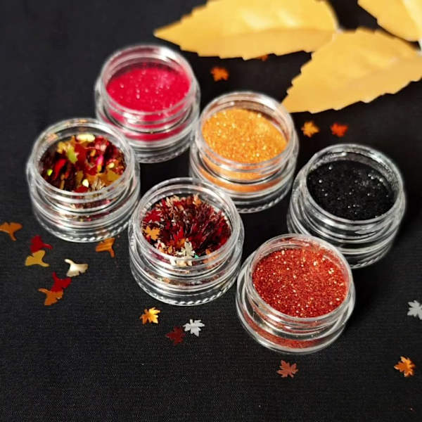 2Pack Holographic Nail Art Glitter Glitter Höstpaljetter 3 3 3