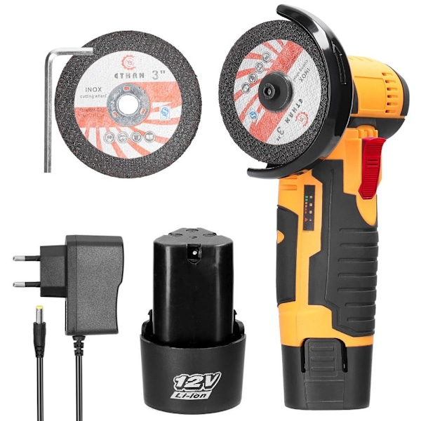 Vinkelsliper Elektrisk sliping GUL EU 2*BATTERI EU 2*BATTERI yellow EU 2*battery-EU 2*battery