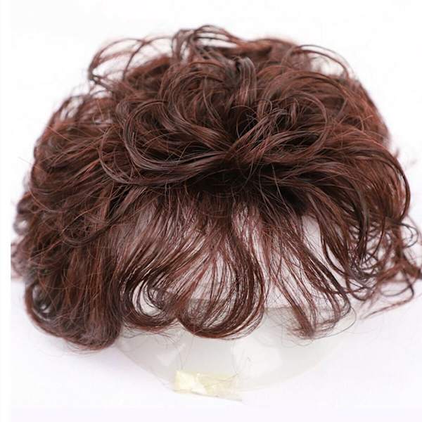 Curly Clip-On Hair Topper Hair Extension SVART black