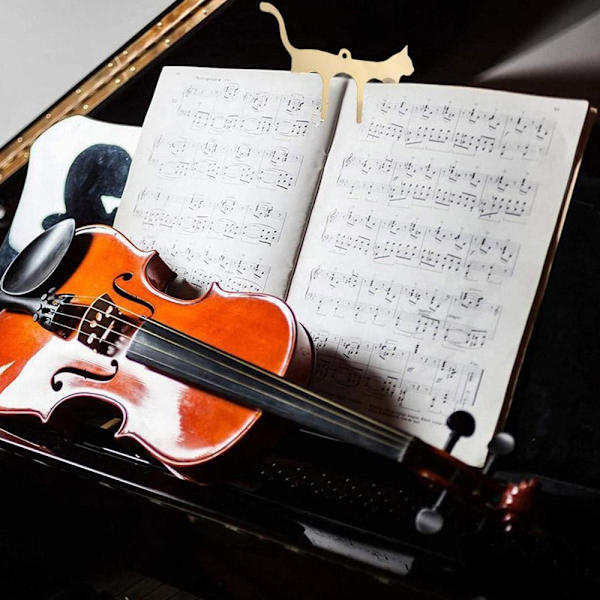 Musiikkikansio Kirjanmerkkivälilehdet MUSTA Black