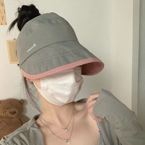 Sunblock Hat No Top Sun Hat SORT black