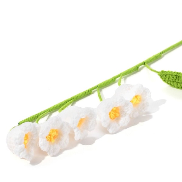 Håndstrikket lavendelblomst Lavendelflettet blomst HVIT White