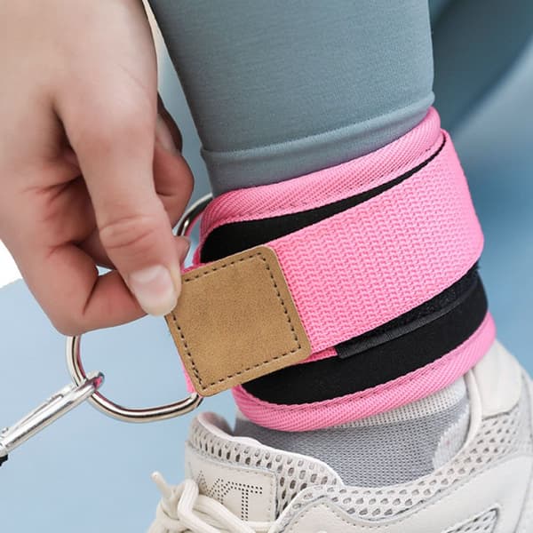 Fitness ankelremmar Justerbart D-ringfotstöd blå