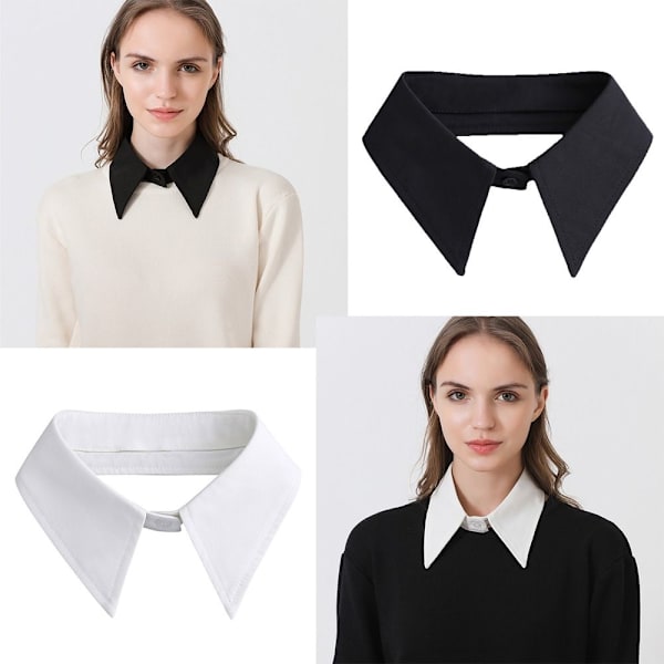 Skjorta Fake Collar Kläder Accessoarer SVART Black