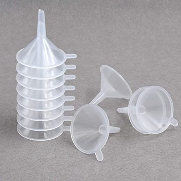 12 pakke små trakter i plast minitrakter for Science Lab 12 Pack