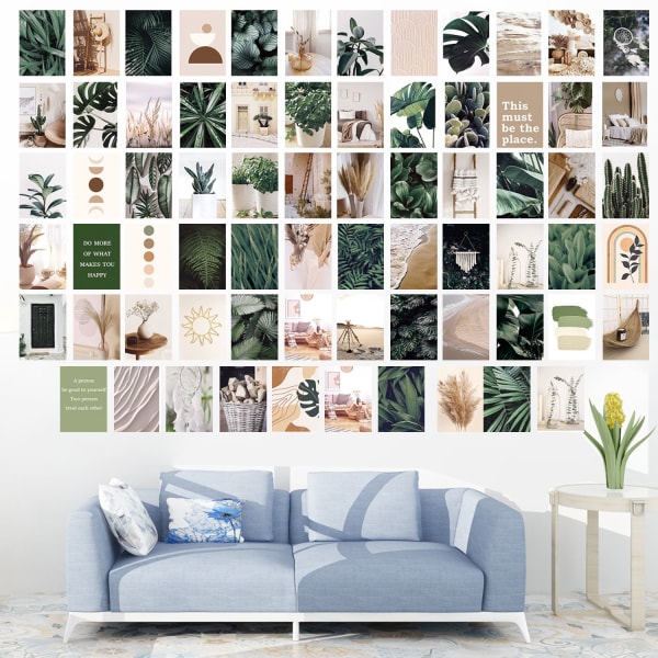 Estetiska bilder Botaniska väggcollagesats 70 STK 70 Pieces