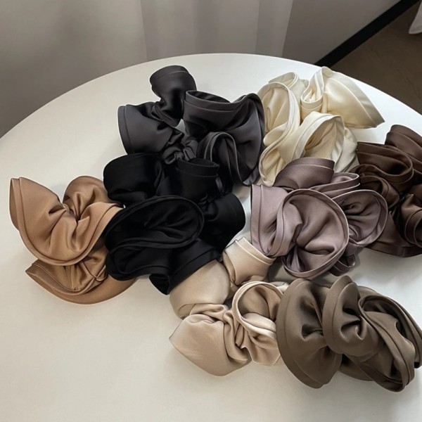 2 stk Elastiske hårbånd Oversized Scrunchies 7 7 7