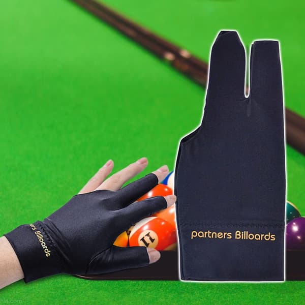 3 Stk Billardhandske Three Finger Handske SORT SORT black
