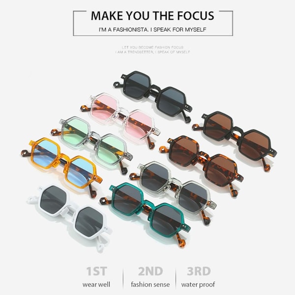 Polygon Square Solbriller Hexagon Shades C8 C8 C8