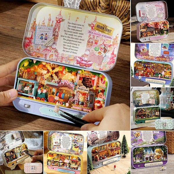 Box Theatre Dollhouses Miniatyr hemmadockhus 9 9 9