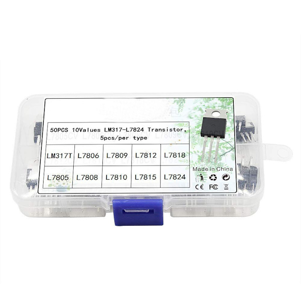 50 stk spenningsregulator sortimentsett IC sortimentsett 10