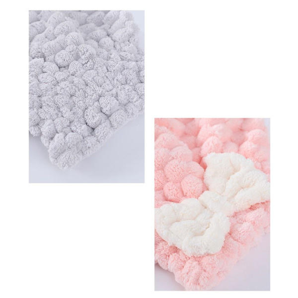 Bowknot Dry Hair Hat Kuivahiuspyyhe HARMAA grey