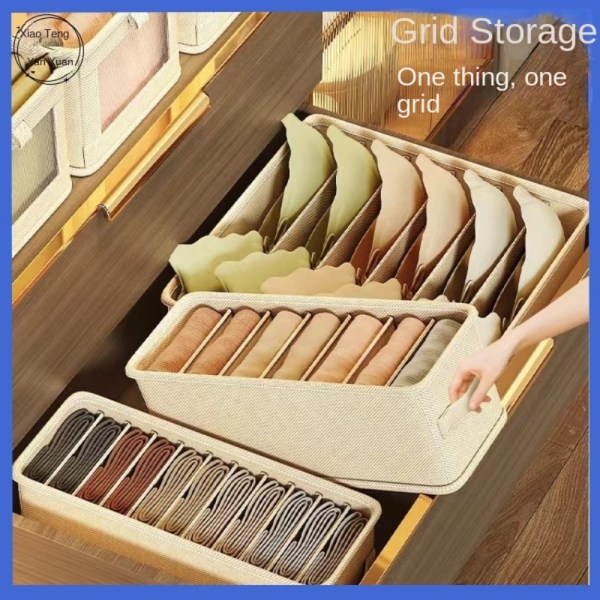 Underkläder Förvaringsbox Byxor Klassificering Låda GRÅ 11 11 Grey 11-11