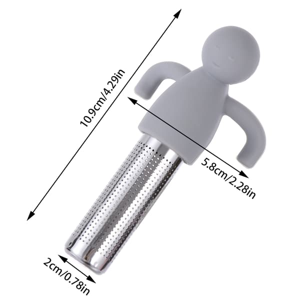 Teinfusor Little Man Shaped GRÅ grey
