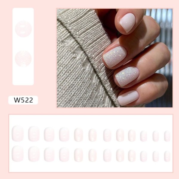 24st Fake Nails Long French W528 W528 W528