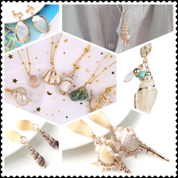 Boho Conch Shell Kaulakoru Natural Seashell Riipukset 3 3 3