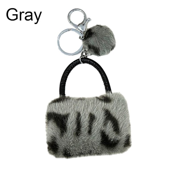 2 kpl käsilaukku riipus avaimenperä Pehmo kukkaro avaimenperä GREY Gray