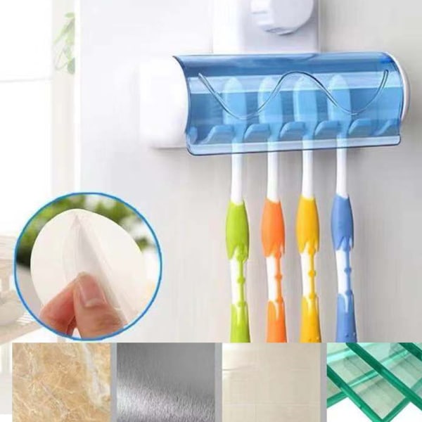 2 Stk Tandbørsteholder Tandbørstestativ Tandbørsteopbevaring Blue 2Pcs-2Pcs