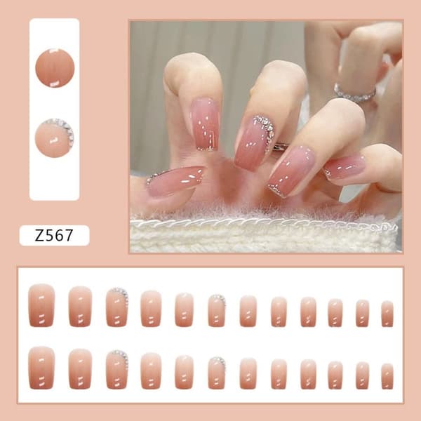 24st False Nails Long Square W302 W302 W302