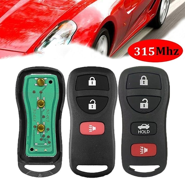 Fjernbetjening Bilnøgle Bil Fjernnøgle 3 KNAPPER 3 KNAPPER 3 Buttons