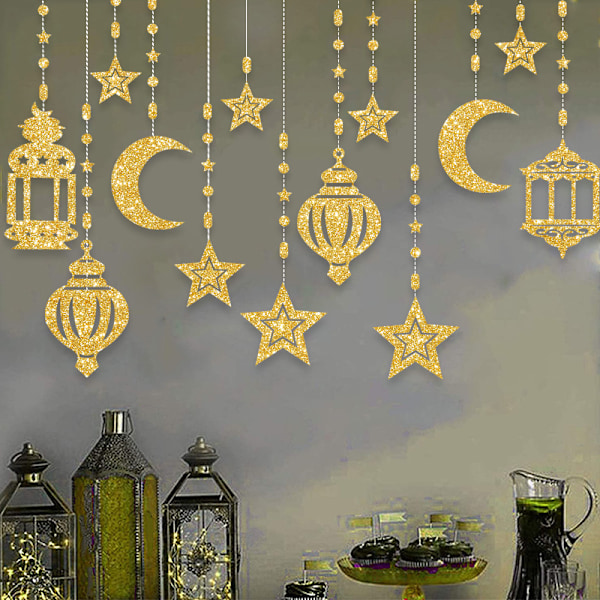 2025 Eid Mubarak Ramadan Kareen -juhlan koriste Tähti Kuu riipus 1