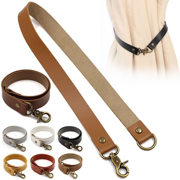 Gardinholder Rope Læder Tiebacks SORT black
