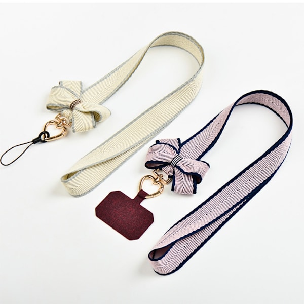 Bow Knot Phone Strap Mobiltelefon LANyard BLÅ Blue