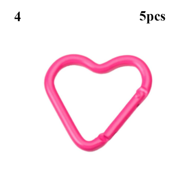 5 st Spring Heart-Ring Spännen Karbinhake 4 4 4
