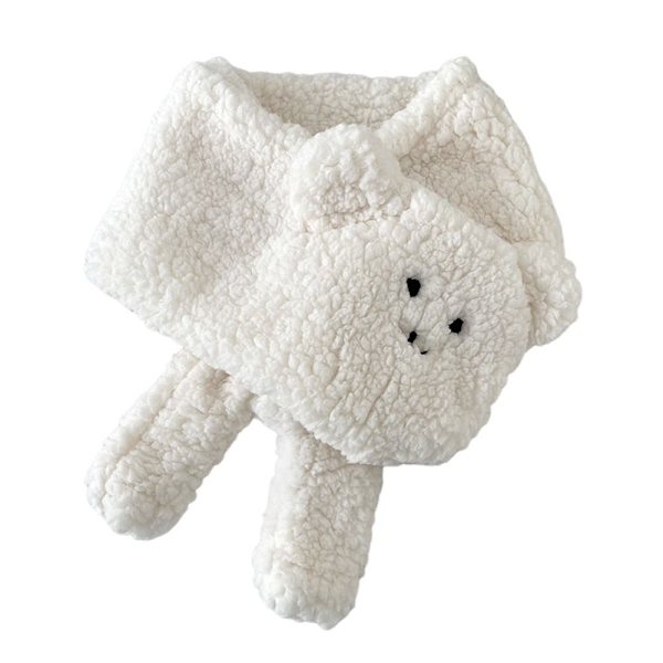 Tecknad plyschhalsduk Cross Collar Scarves WHITE BEAR BEAR white bear-bear