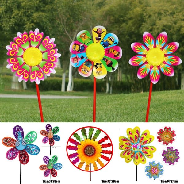 Fargerike dyrevindmøller Layout Pinwheels Leker 2 2 2