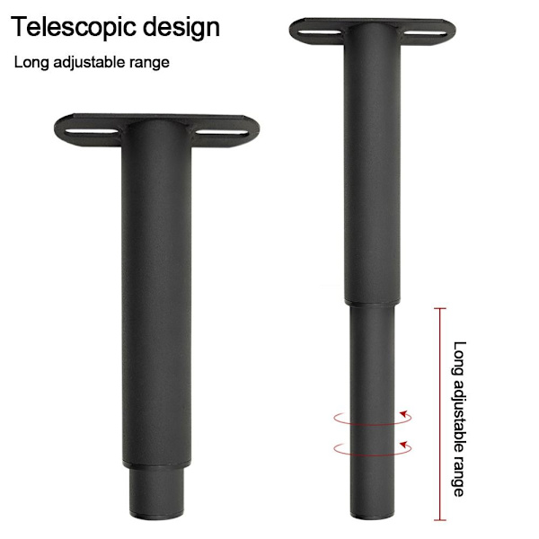 1/2STK Justerbar Møbel Ben Høydekontroll HVIT 2STK 2STK white 2pcs-2pcs