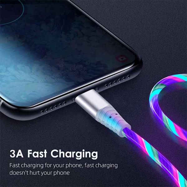 2 Stk Streaming Datakabel Mobiltelefon Ladekabel Multicolor Micro-Micro