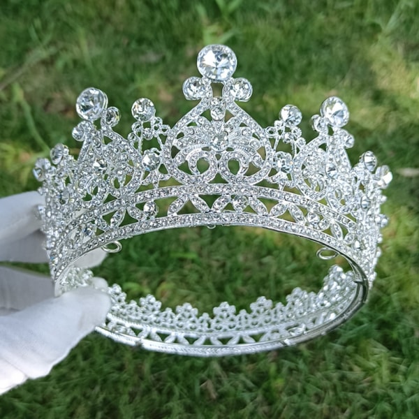Crystal Crown Bride Queen Crown SILVER silver