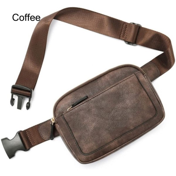 Lær Fanny Packs for Dame Belteveske for damer KAFFE KAFFE Coffee