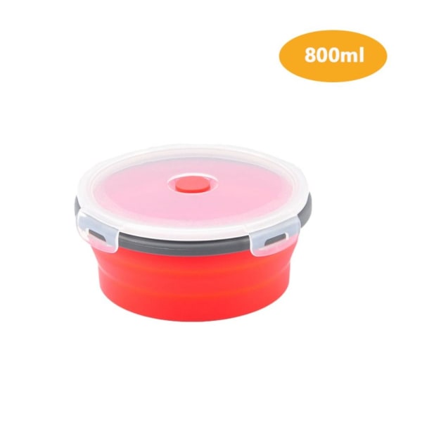 Vikbar Lunchbox Mikrovågsugn Vikbar skål RÖD 800ML Red 800ML