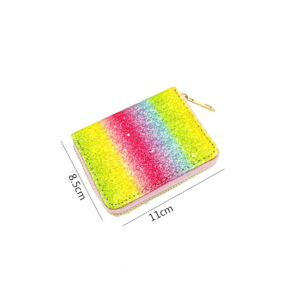 Glitter Sequin Myntveske Glidelås Lommebok 4 4 4