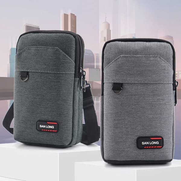 Taljetaske Talje Fanny Pack SORT DOUBLE LAYER DOBBELT LAG black Double Layer-Double Layer