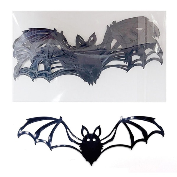 12/18/24 STK 3D flaggermus-klistremerker Halloween veggdekor 1-24 STK 1-24PCS