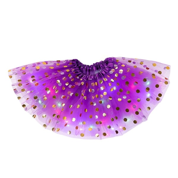 LED Tutu Skirt Dance Pettihame PURPLE Purple