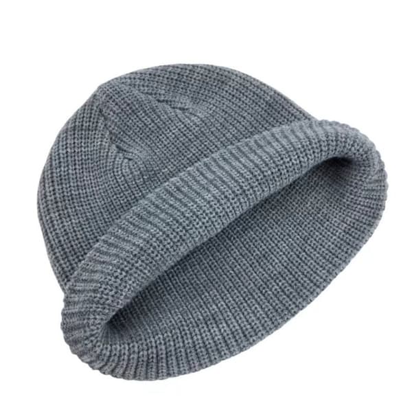 Lue Strikkelue GRÅ Grey