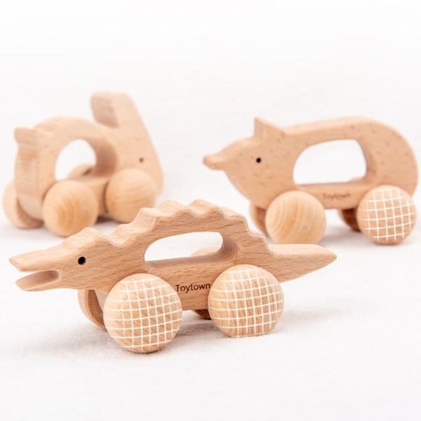 Auto Montessori Toy Wooden Car 7 7 7