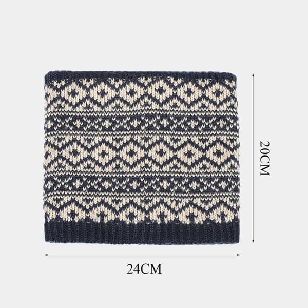 Stickad Neck Damask Halsvärmare GRÅ grey