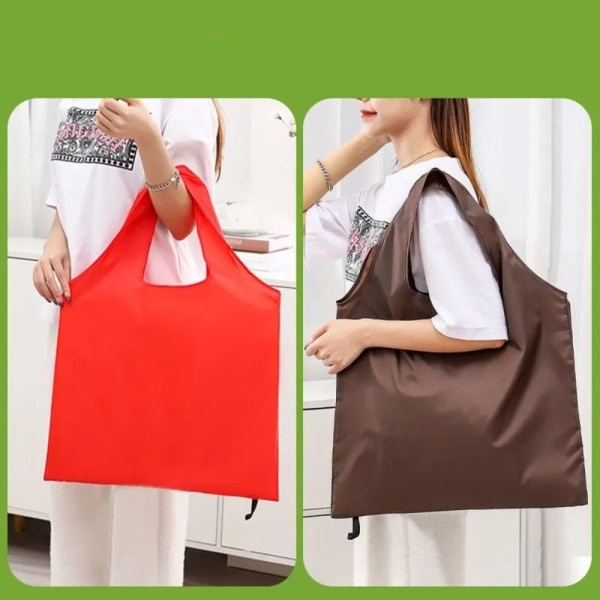 2 stk Sammenleggbar Handlepose Reise Dagligvarepose KAFFE Coffee