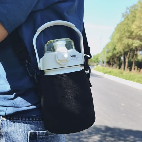 Vandflaskedæksel Vakuumkophylster SORT UDEN STRAP black without strap-without strap