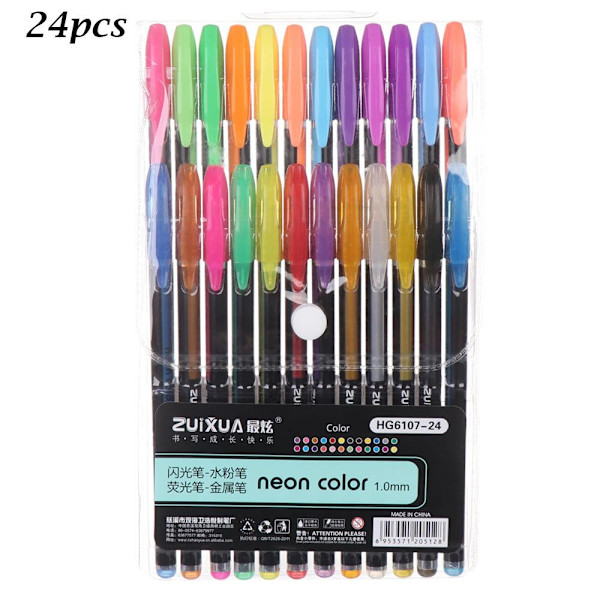 12/16/18/24/36/48st Gel Pens Set Marker Pen Pastell